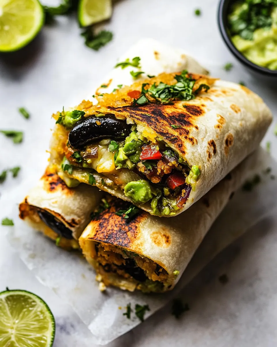 Homemade Crispy Cheese Poblano Avocado Burrito. recipe photo
