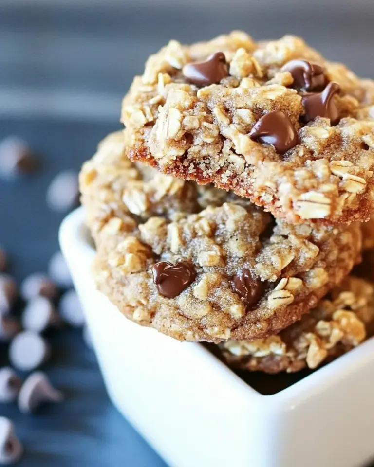 Homemade Crispy Chocolate Chip Crunch Oatmeal Cookies recipe photo