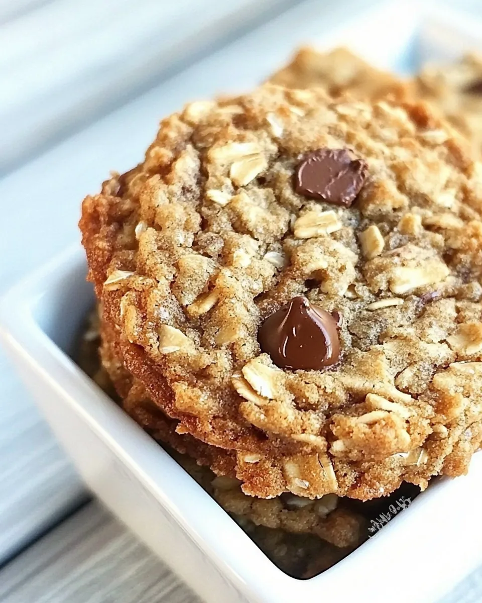Classic Crispy Chocolate Chip Crunch Oatmeal Cookies dish photo