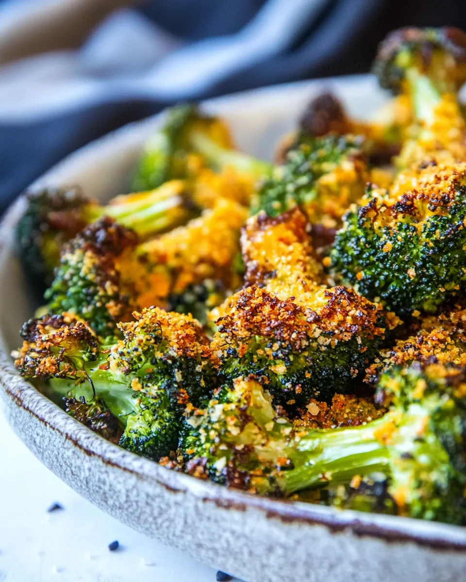 Homemade Crispy Vegan Cheesy Roasted Broccoli recipe photo