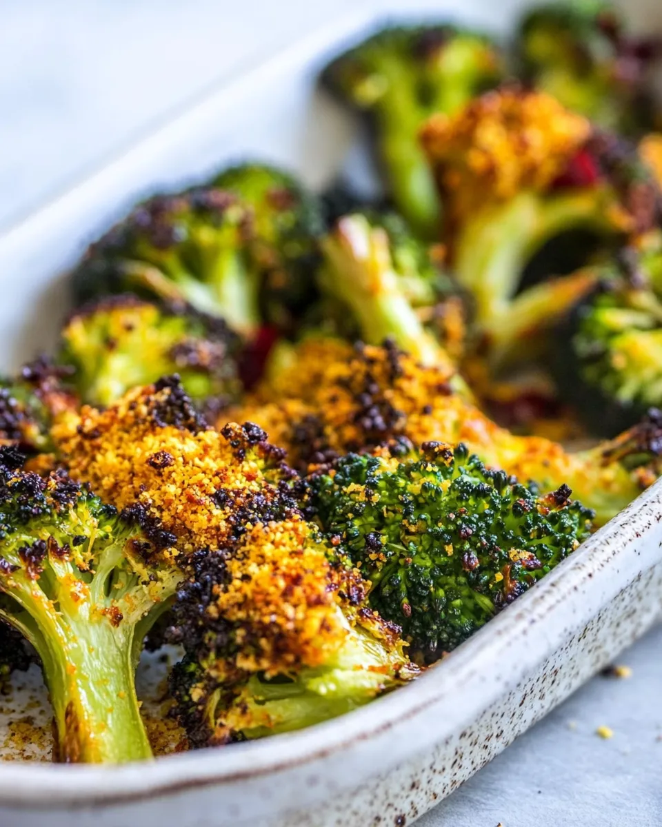 Classic Crispy Vegan Cheesy Roasted Broccoli dish photo