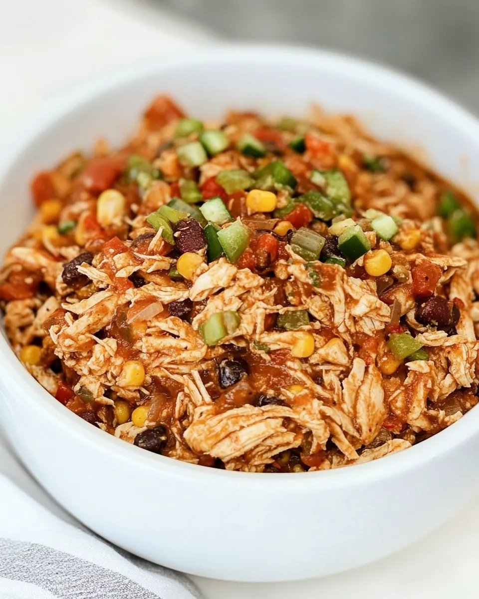 Easy Crockpot Mexican Shredded Chicken food shot