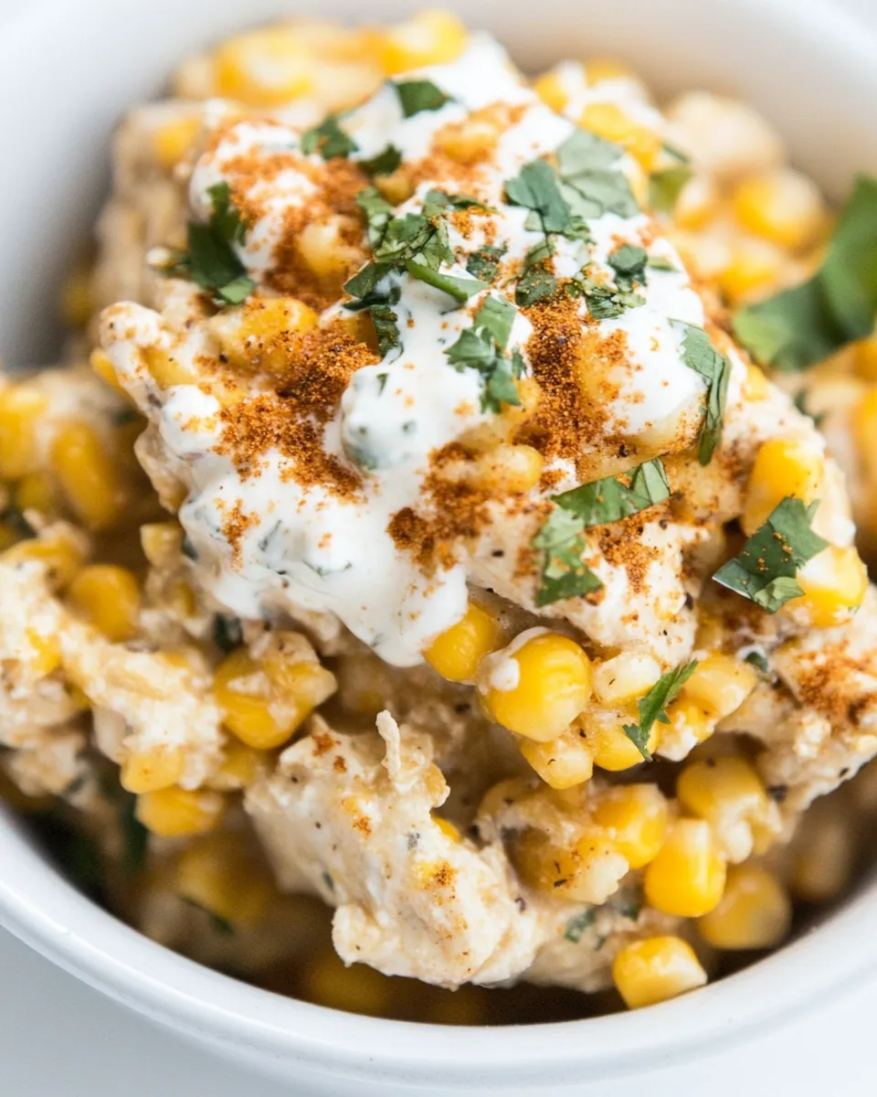 Easy Crockpot Mexican Street Corn Chicken recipe photo