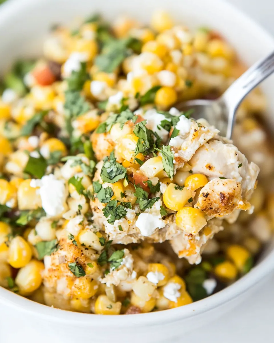 Delicious Crockpot Mexican Street Corn Chicken dish photo