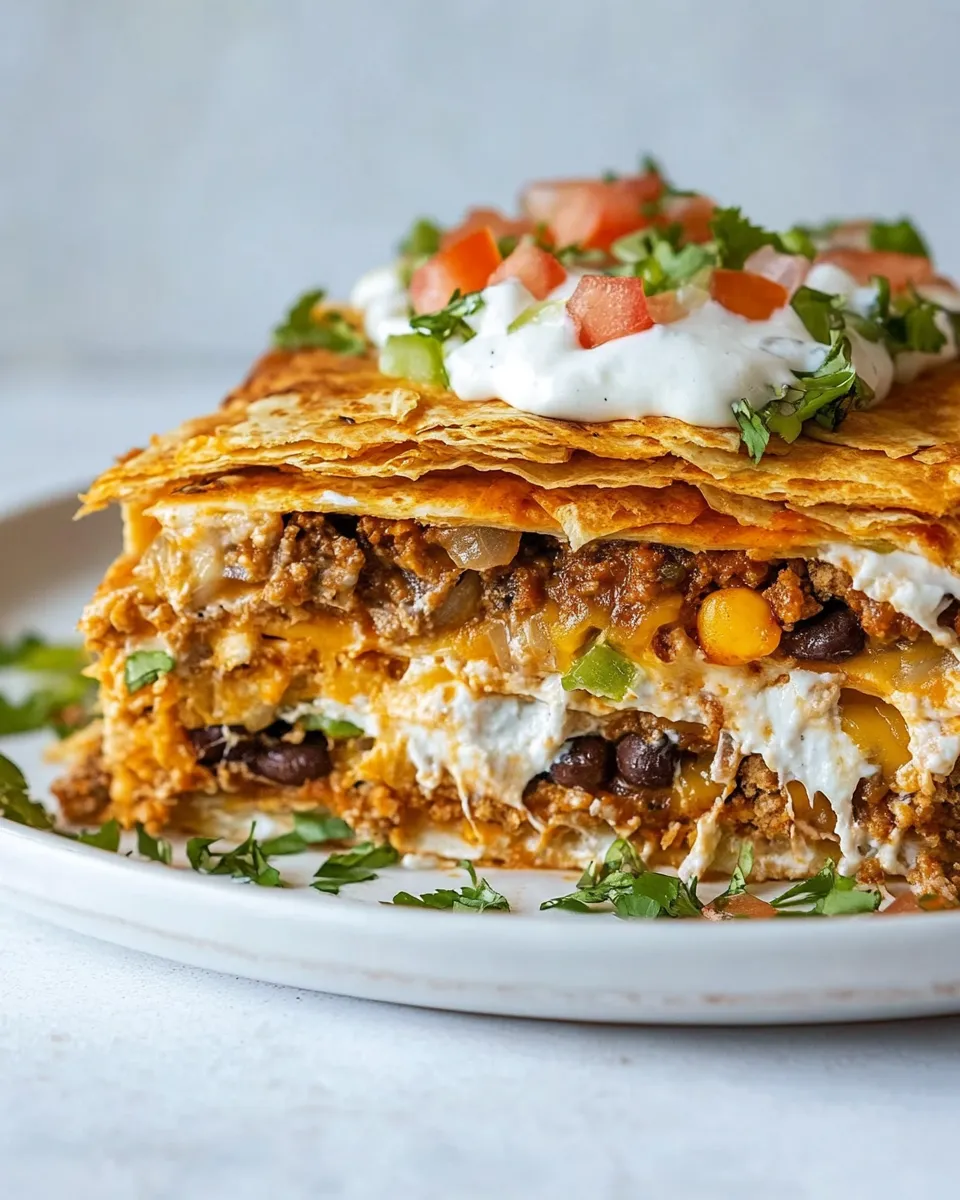 Easy Crunchwrap Casserole (Taco Bell Inspired) food shot