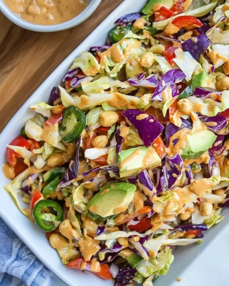 Homemade Crunchy Cabbage Salad with Peanut Dressing recipe photo