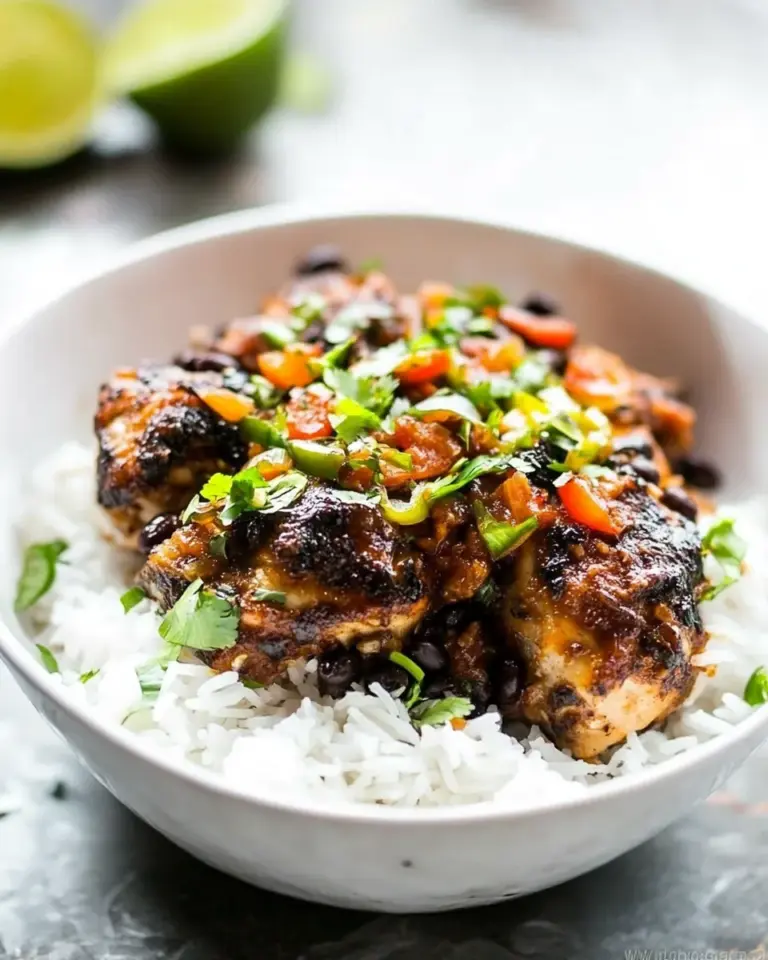 Homemade Cuban Black Beans Chicken With Rice recipe photo