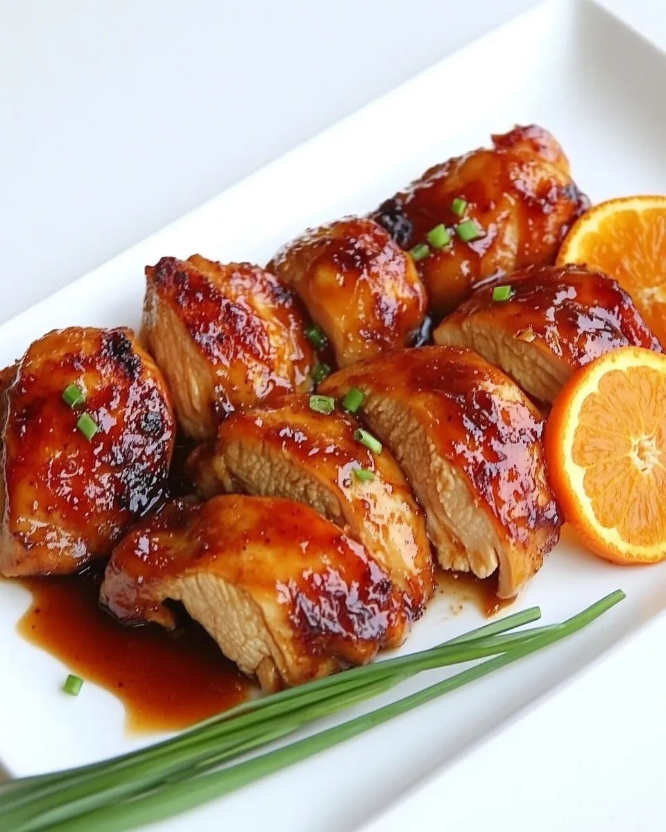 Easy Date Glazed Orange Chicken food shot