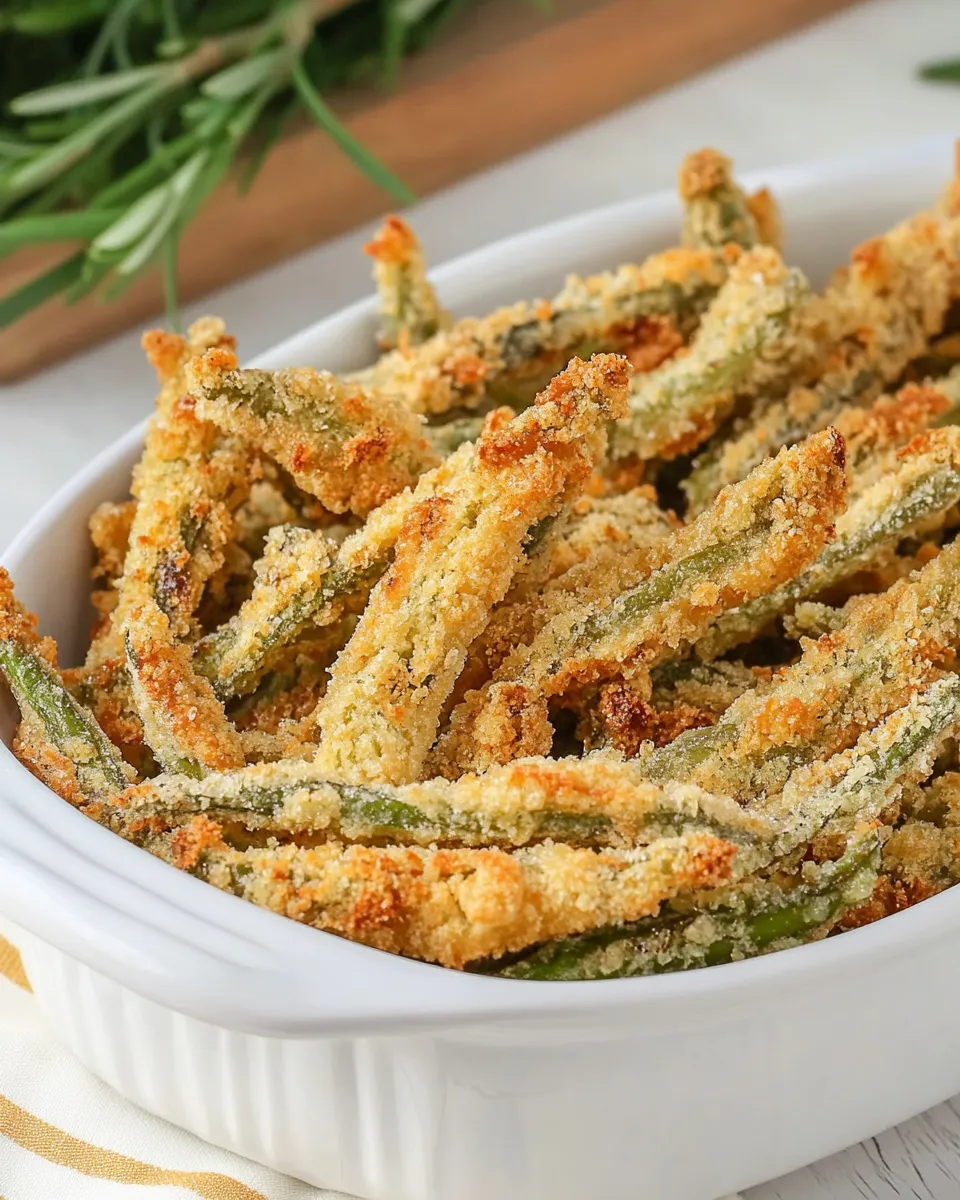 Delicious Deep-Fried Green Beans food shot