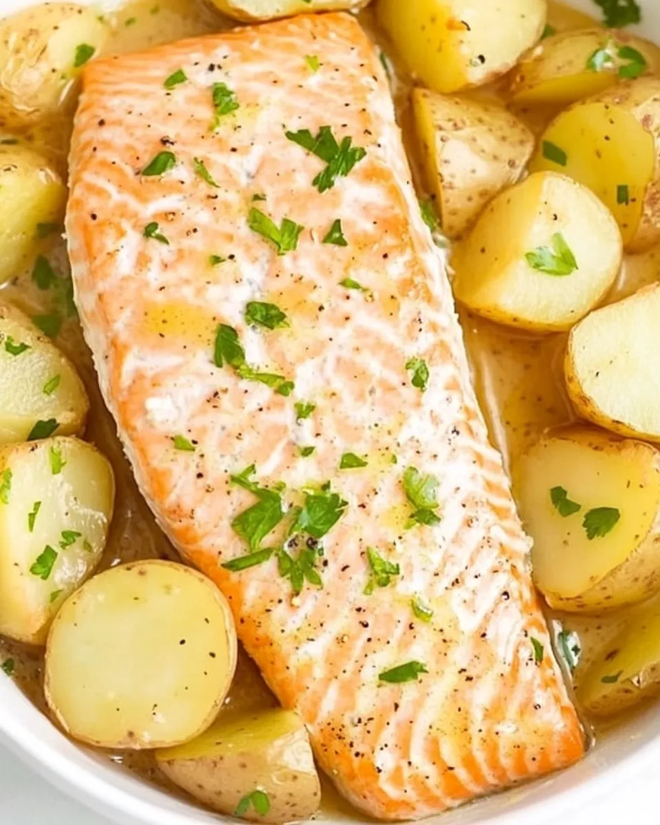 Classic Dijon Salmon and Potatoes image