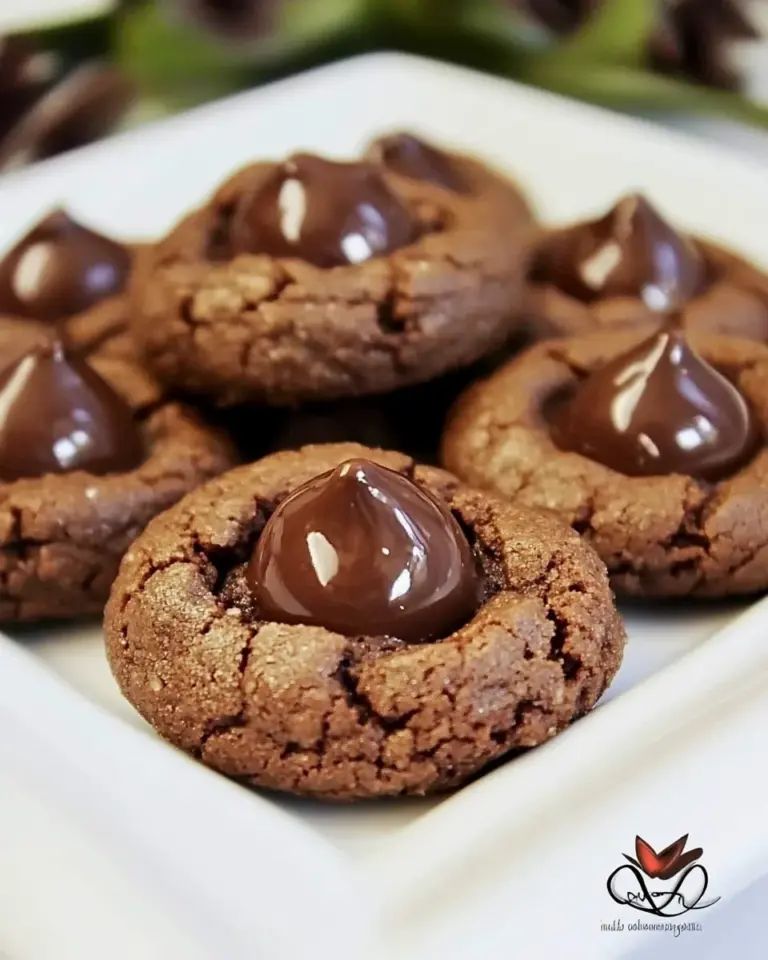 Homemade Double Chocolate Thumbprints Cookies photo