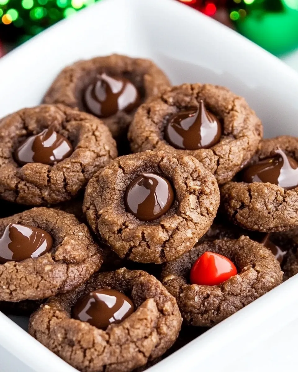 Delicious Double Chocolate Thumbprints Cookies dish photo