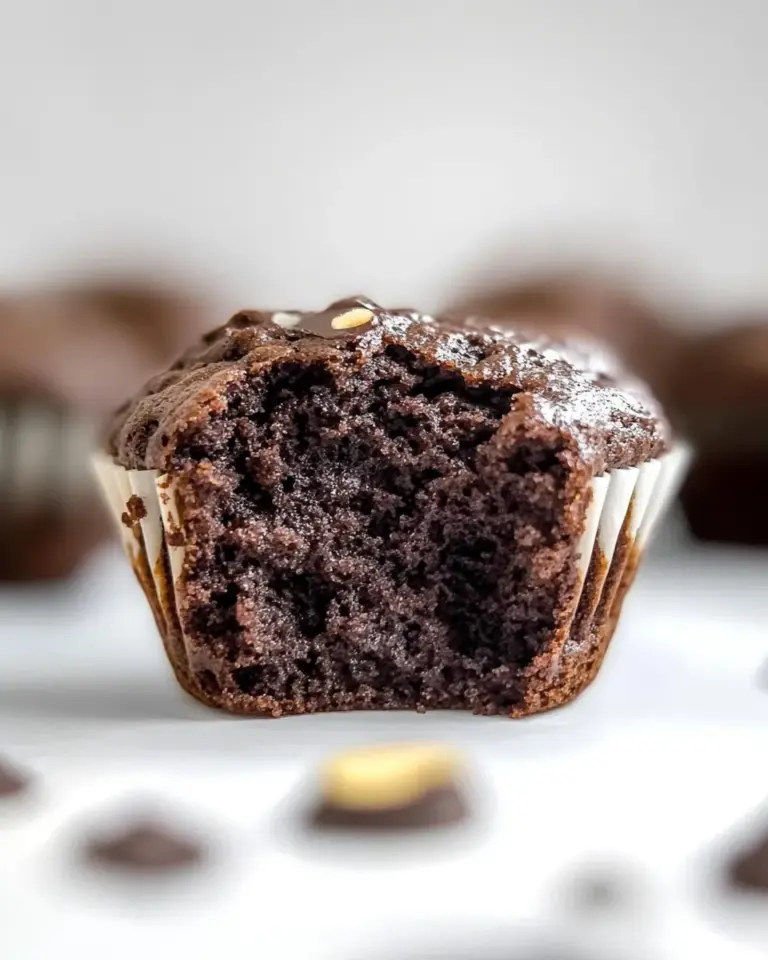 Homemade Double Chocolate Zucchini Muffins. recipe photo