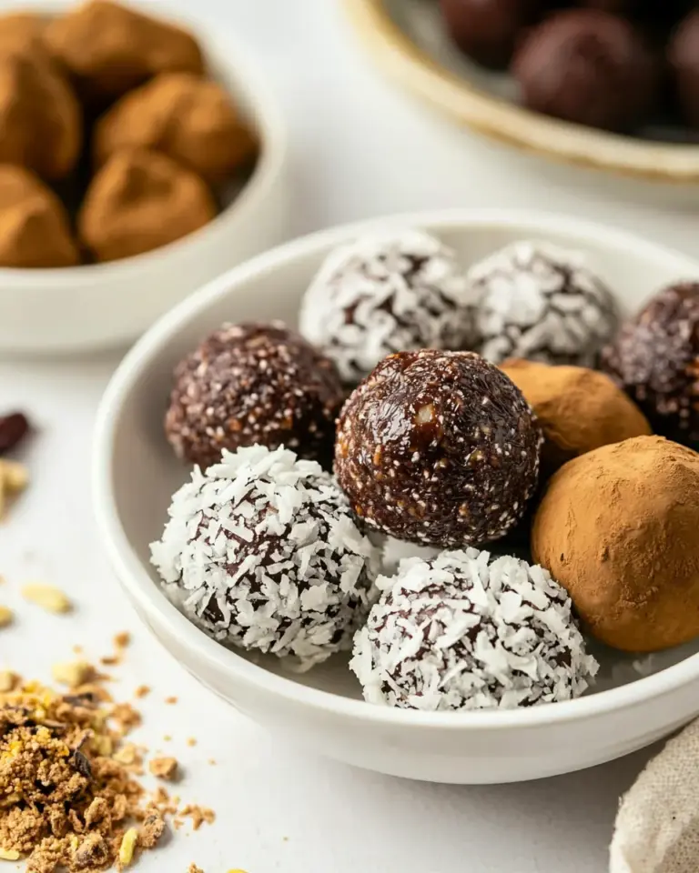 Homemade Easy 3-Ingredient Chocolate Truffles (Made with Dates!) photo