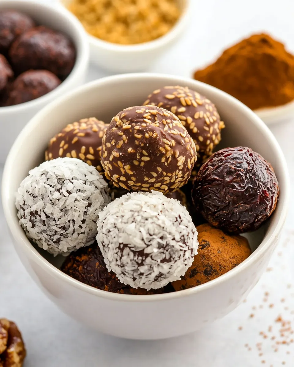 Delicious Easy 3-Ingredient Chocolate Truffles (Made with Dates!) recipe photo