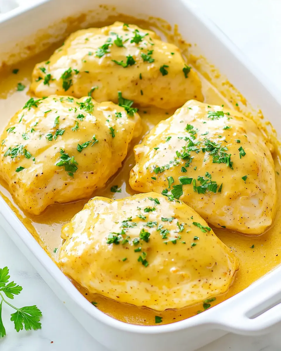 Quick Easy Baked Honey Mustard Chicken food shot