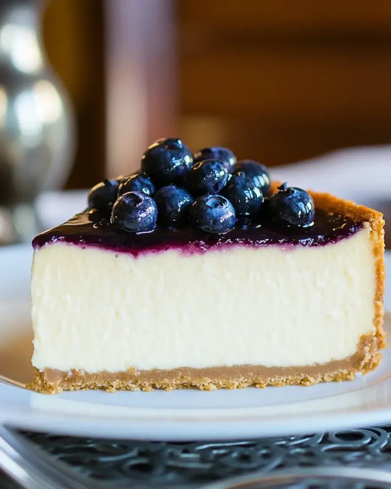 Homemade Easy Cheesecake with Blueberry Topping (No Water Bath) photo