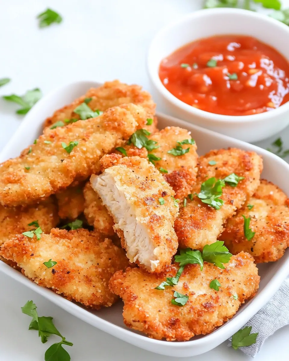 Homemade Easy Chicken Strips Recipe (Giant Chicken Nuggets) photo