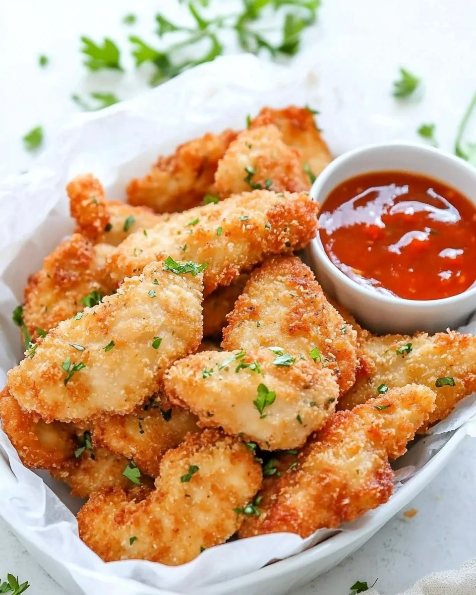 Classic Easy Chicken Strips Recipe (Giant Chicken Nuggets) recipe image