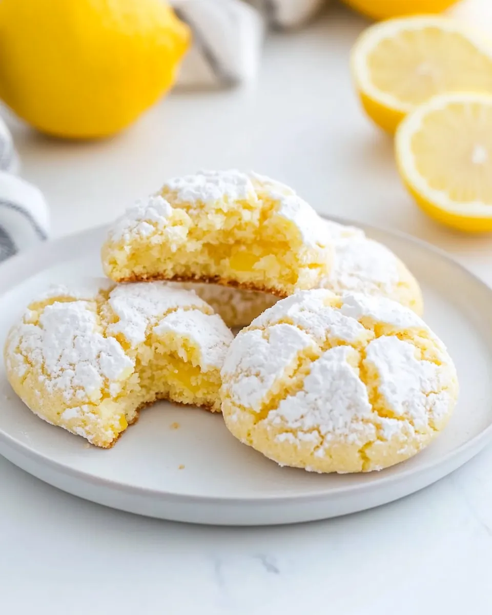 Homemade Easy Lemon Crinkle Cookies photo