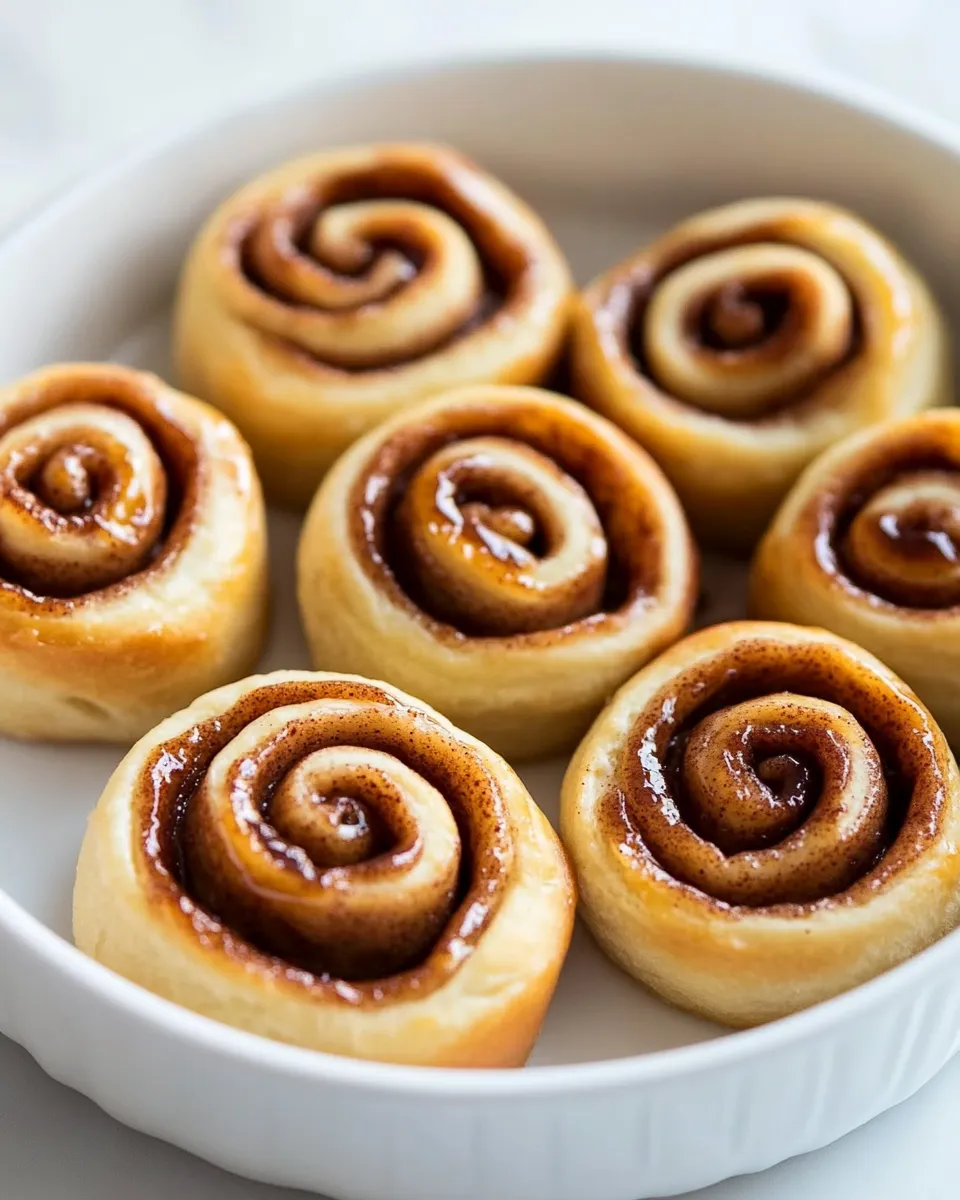 Classic Easy Mini Cinnamon Rolls food shot
