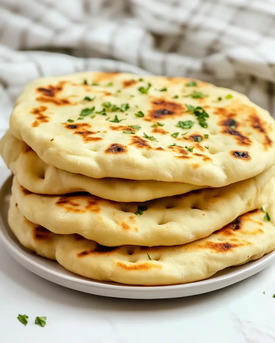Quick Easy Naan Bread food shot