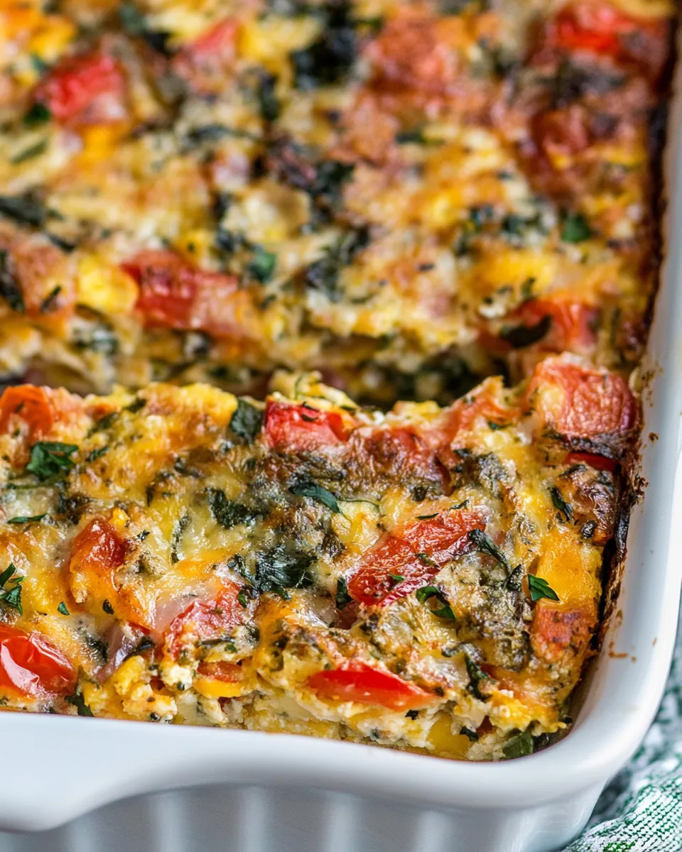 Quick Easy Overnight Italian Breakfast Casserole shot