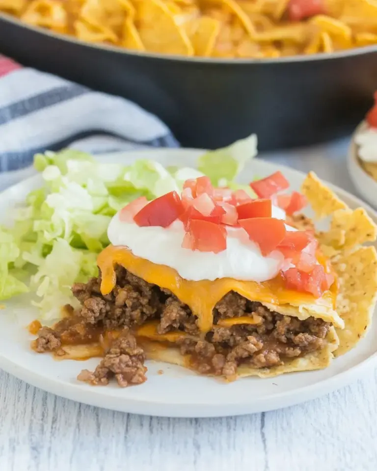 Homemade Easy Retro Skillet Taco Pie photo