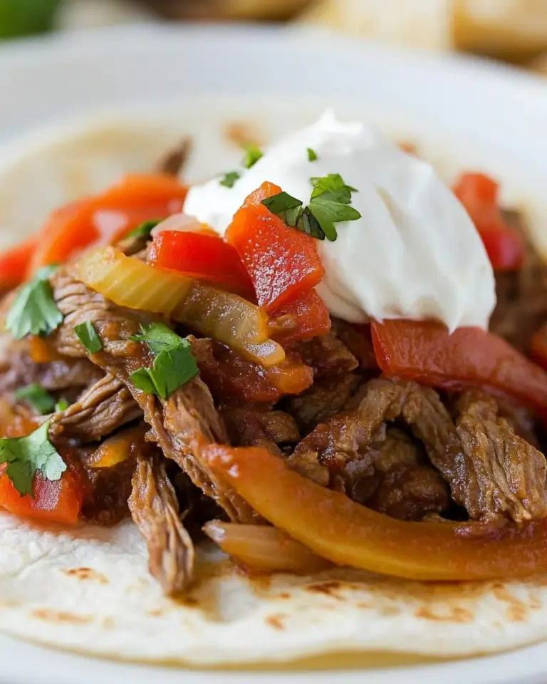 Homemade Easy Slow Cooker Beef Fajitas for Two recipe photo