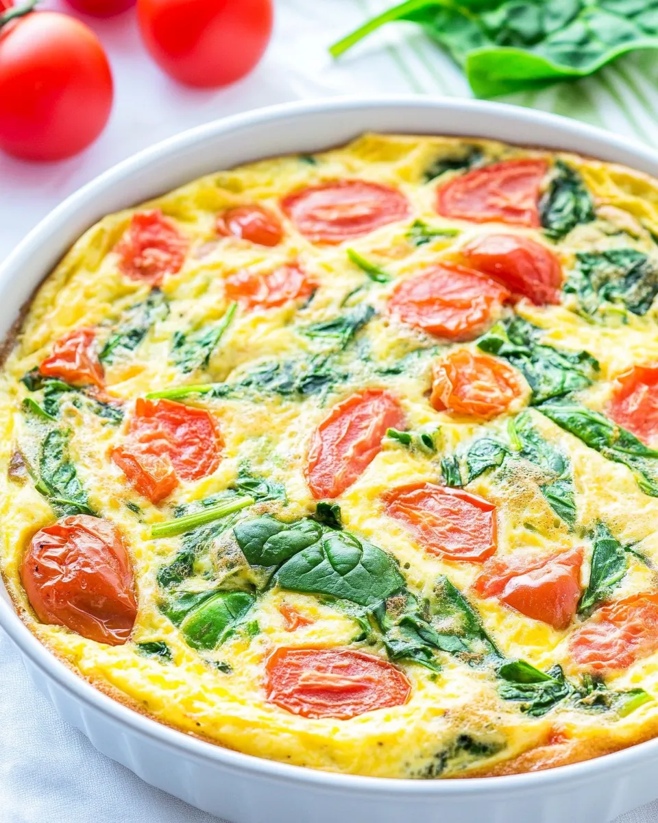 Homemade Easy Spinach and Tomato Frittata photo