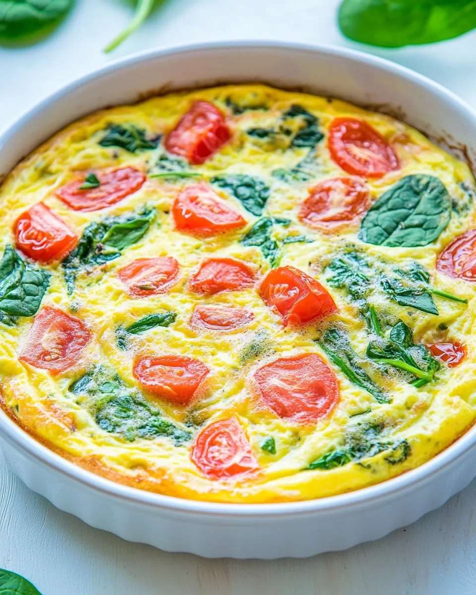 Classic Easy Spinach and Tomato Frittata image