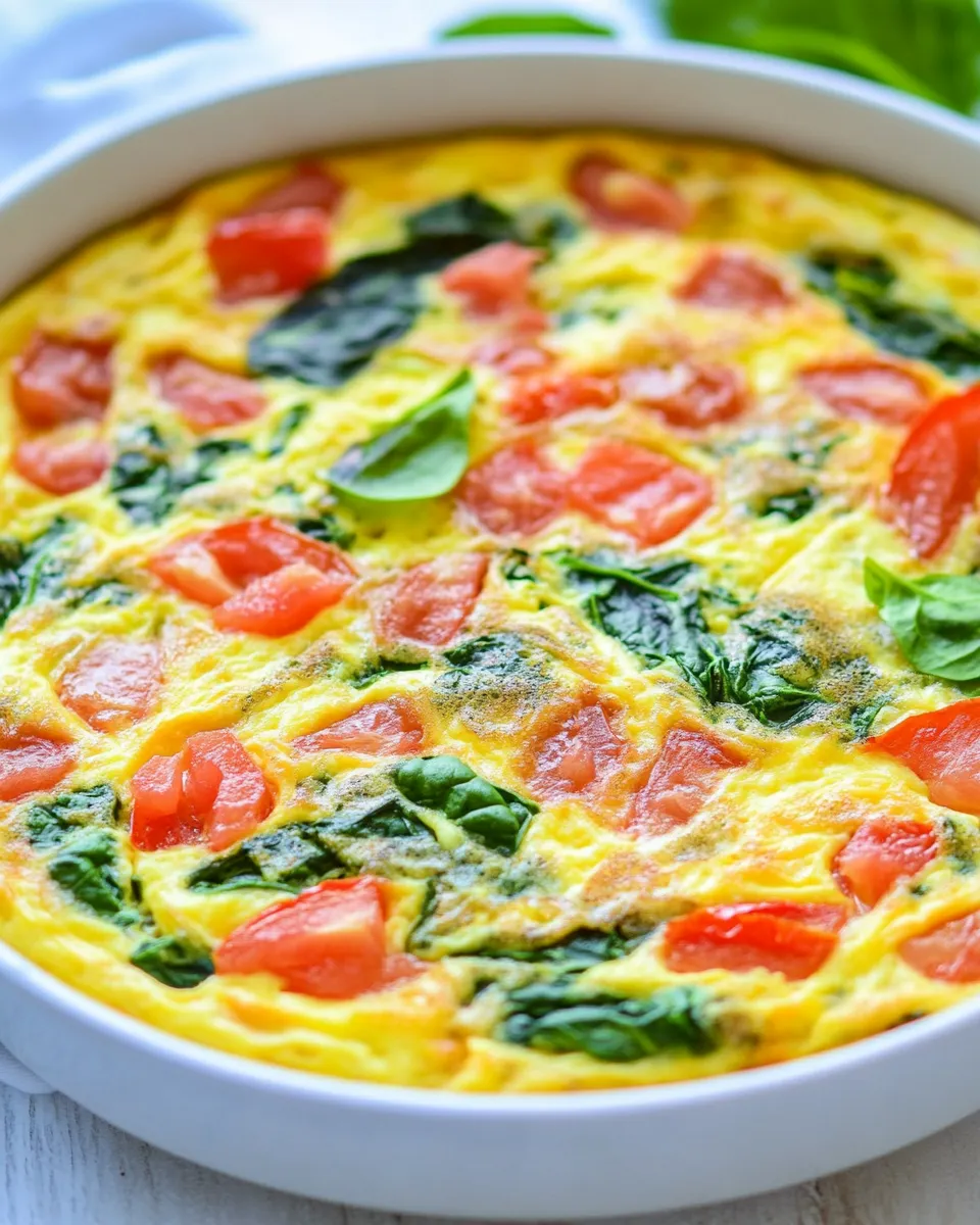 Quick Easy Spinach and Tomato Frittata dish photo