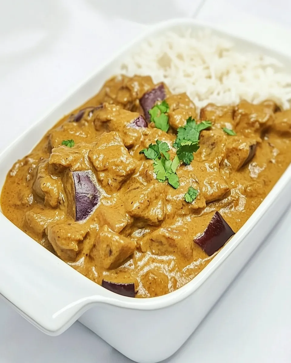 Classic Eggplant Curry dish photo