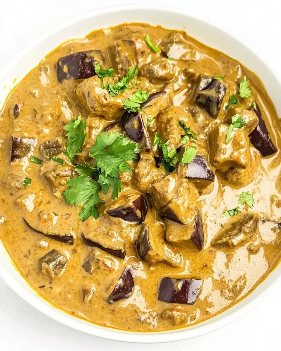 Easy Eggplant Curry food shot
