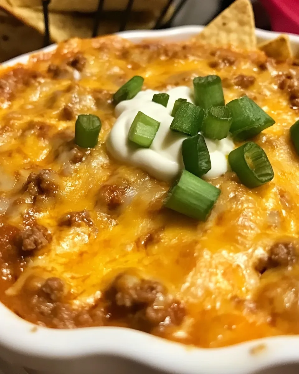 Easy Enchilada Dip with Ground Beef food shot