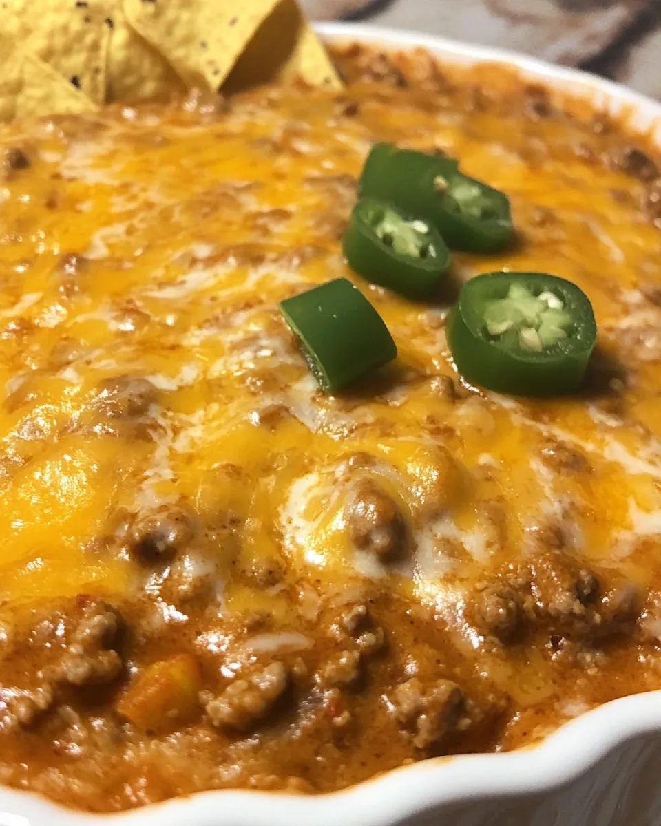 Delicious Enchilada Dip with Ground Beef plate image