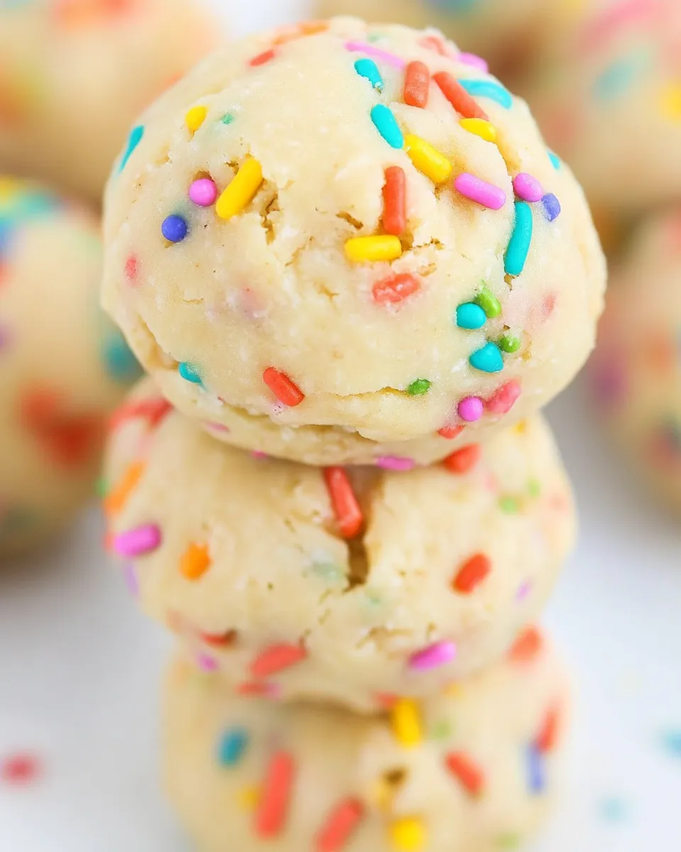 Homemade FUNFETTI-Inspired Cookie Dough Balls photo
