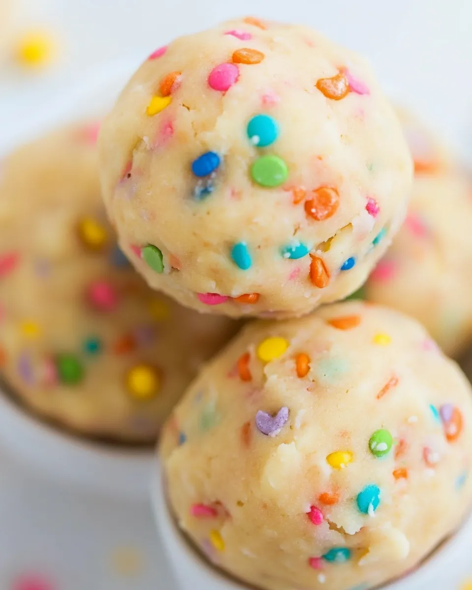 Easy FUNFETTI-Inspired Cookie Dough Balls recipe photo