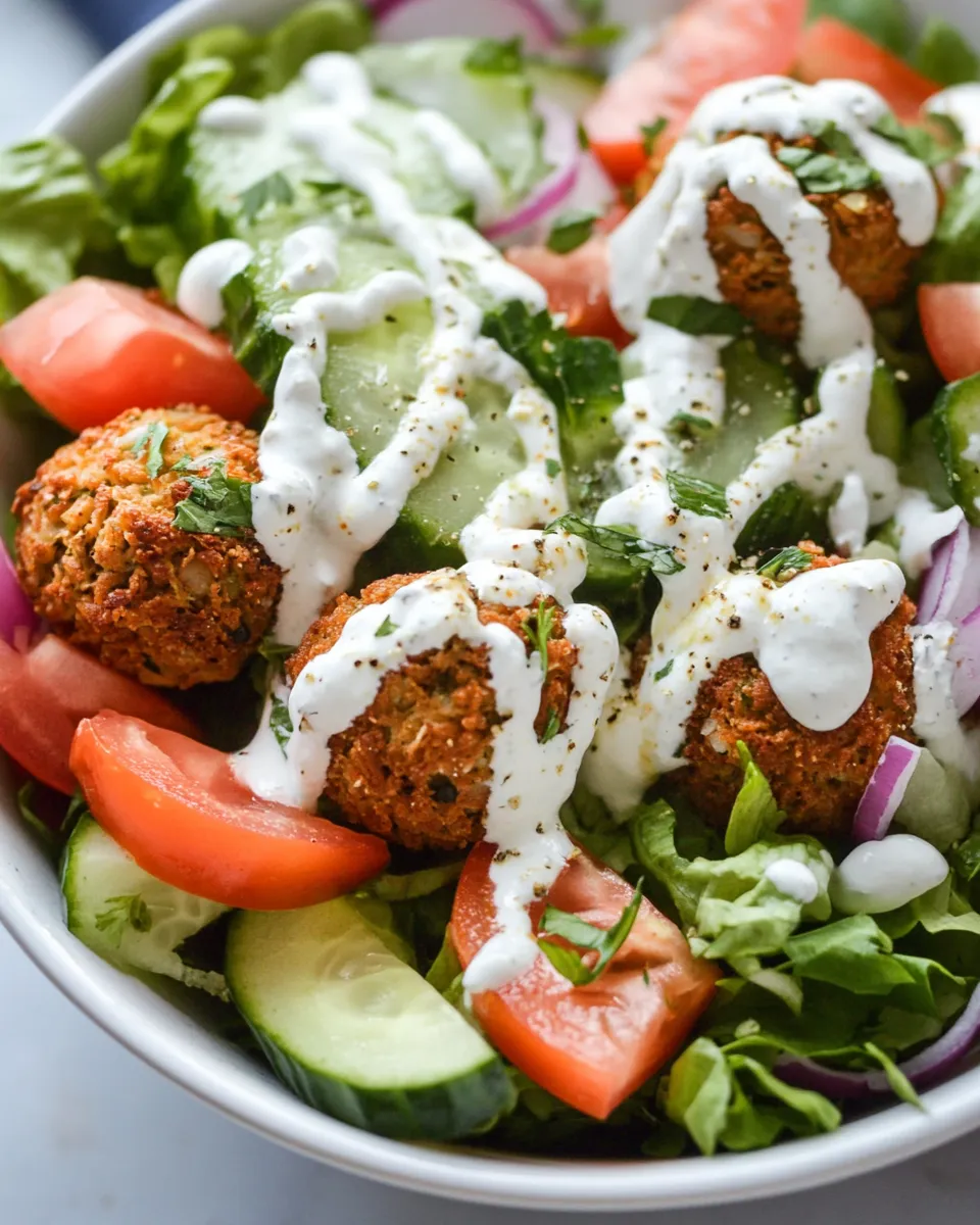 Homemade Falafel Salad Bowls photo