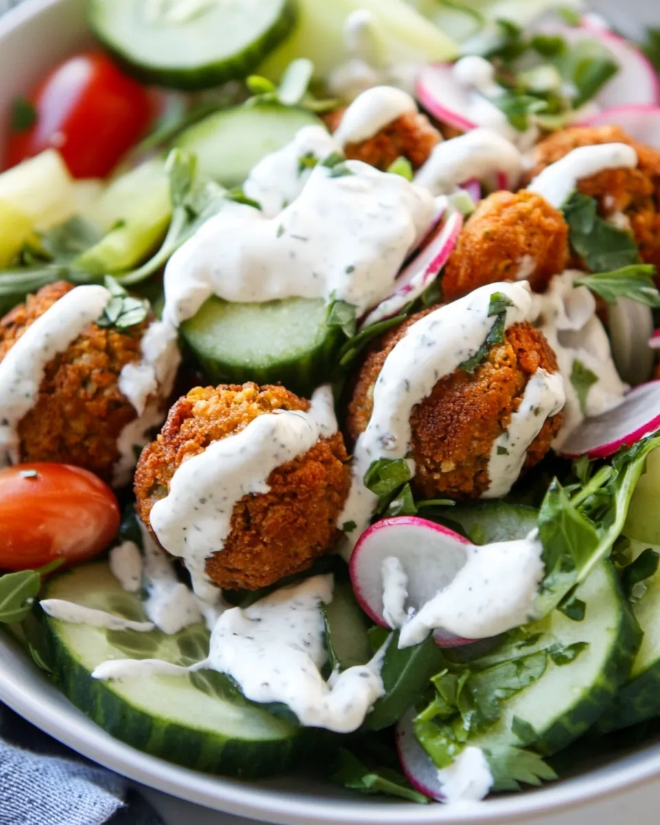 Delicious Falafel Salad Bowls dish photo