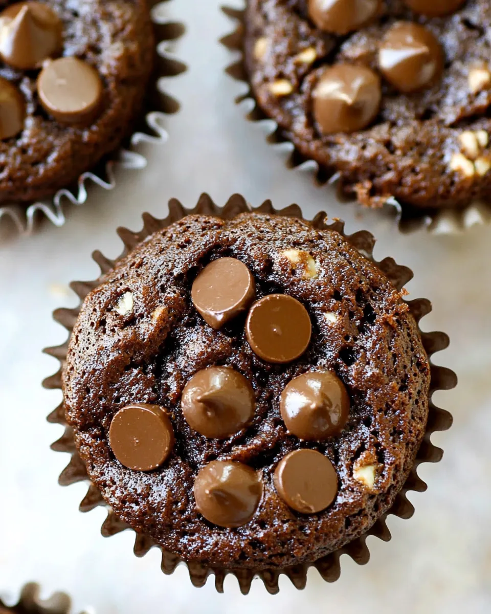 Easy Flourless Chocolate Blender Muffins recipe photo