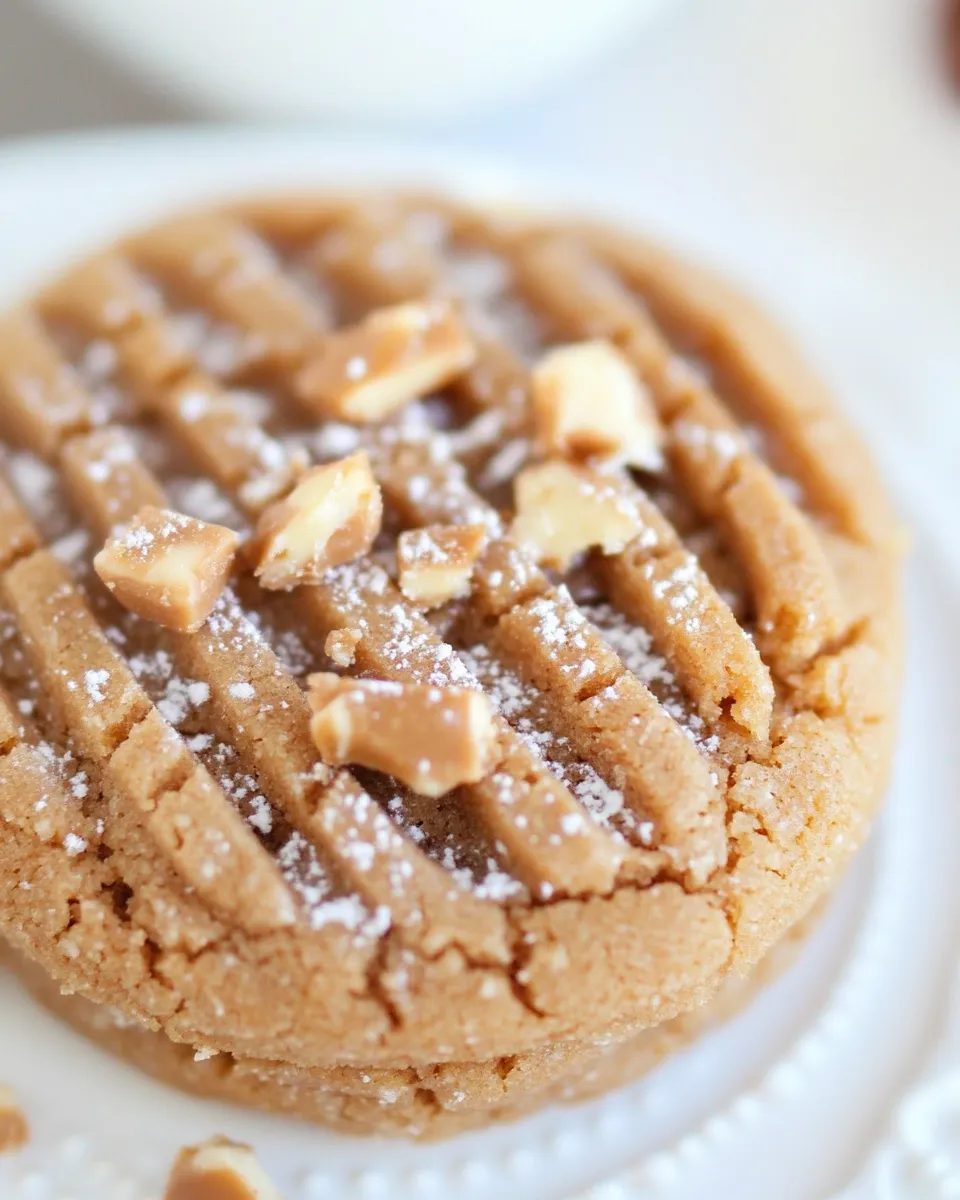 Classic Flourless Toffee Peanut Butter Cookies recipe image