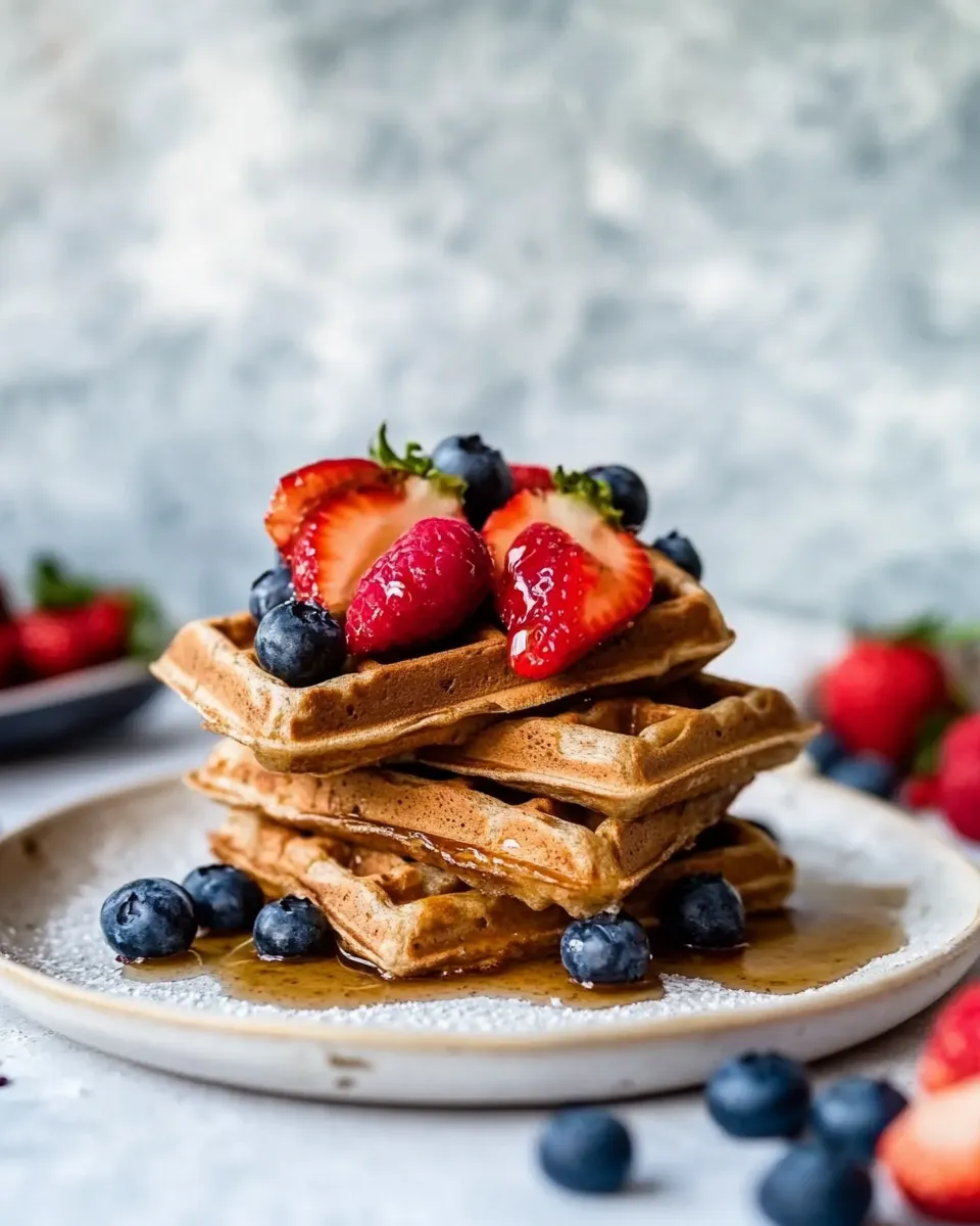 Perfect Freezer Friendly Whole Grain Waffles. shot