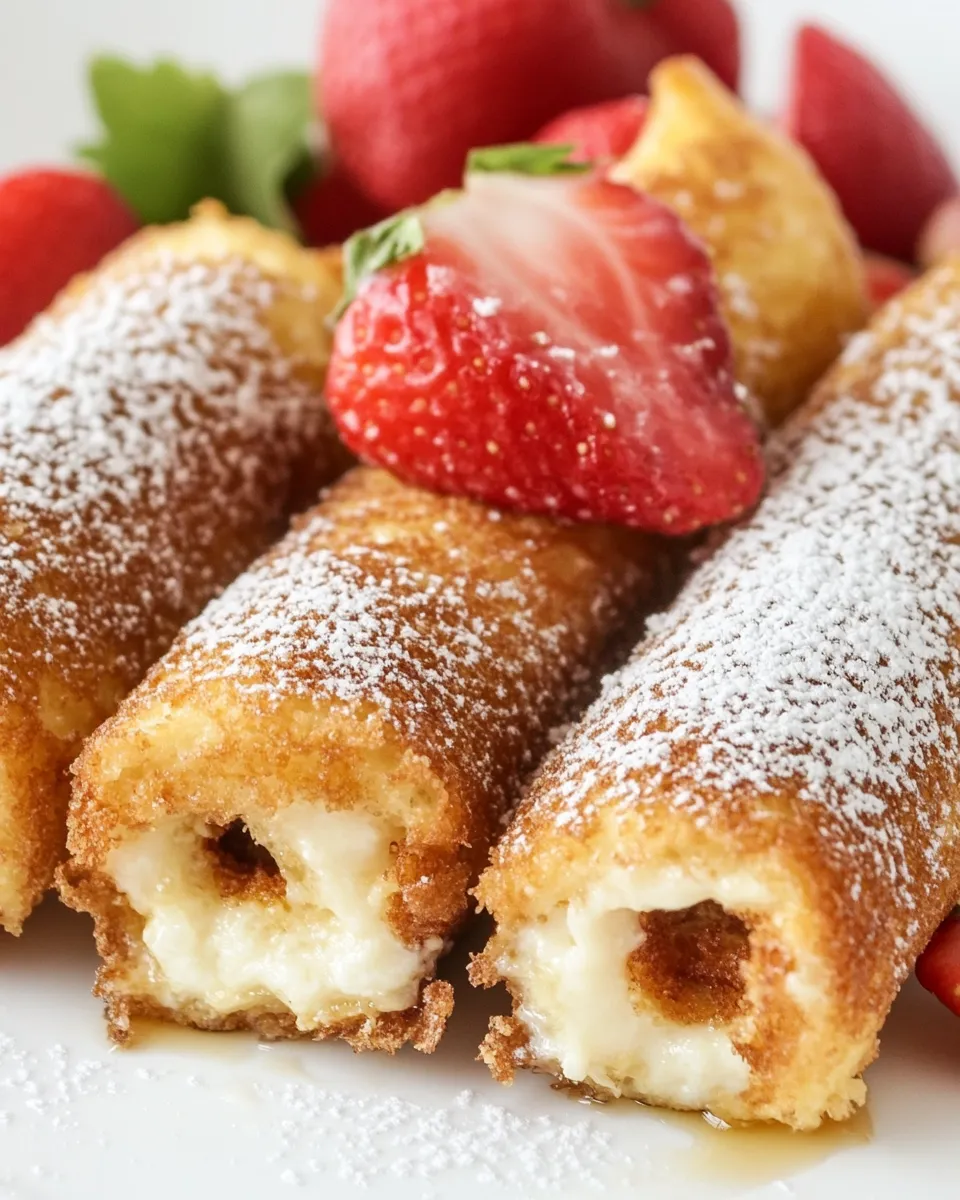 Delicious French Toast Roll Ups plate image