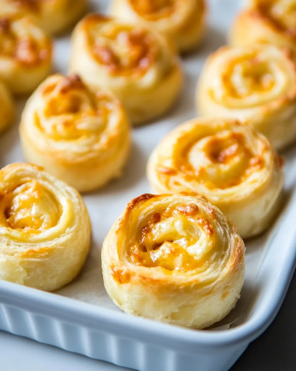Delicious Garlic Cheese Bread Roll Ups (Cheesy Garlic Rolls) image