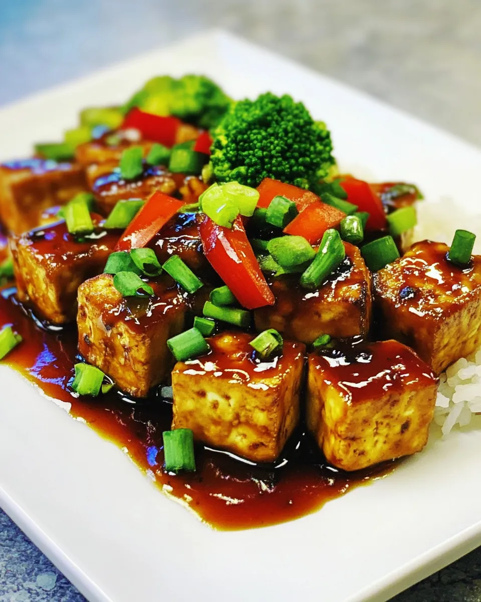 Classic General Tso Tofu dish photo