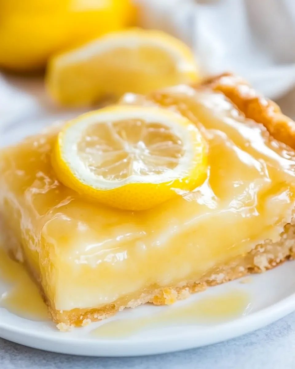 Homemade Glazed Lemon Pie Bars recipe photo