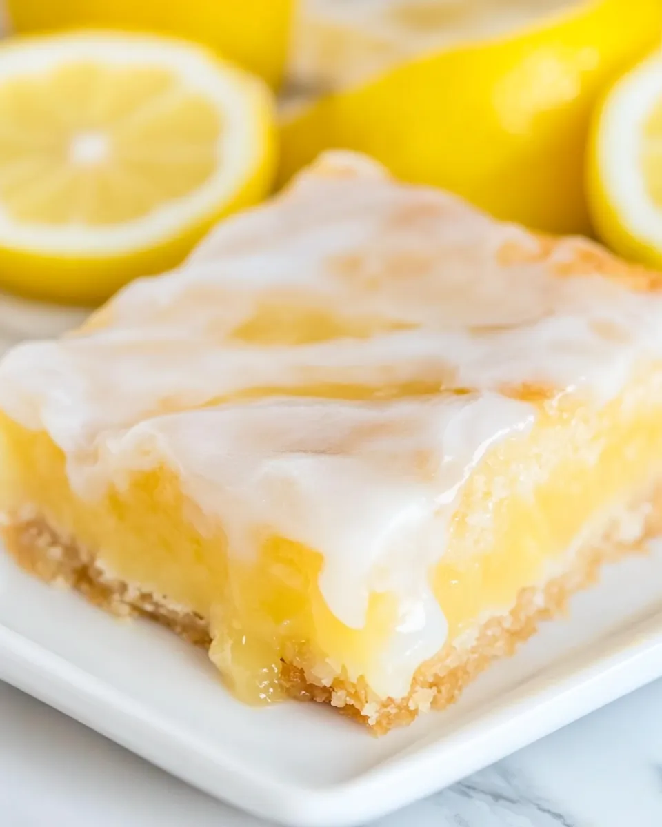 Classic Glazed Lemon Pie Bars dish photo