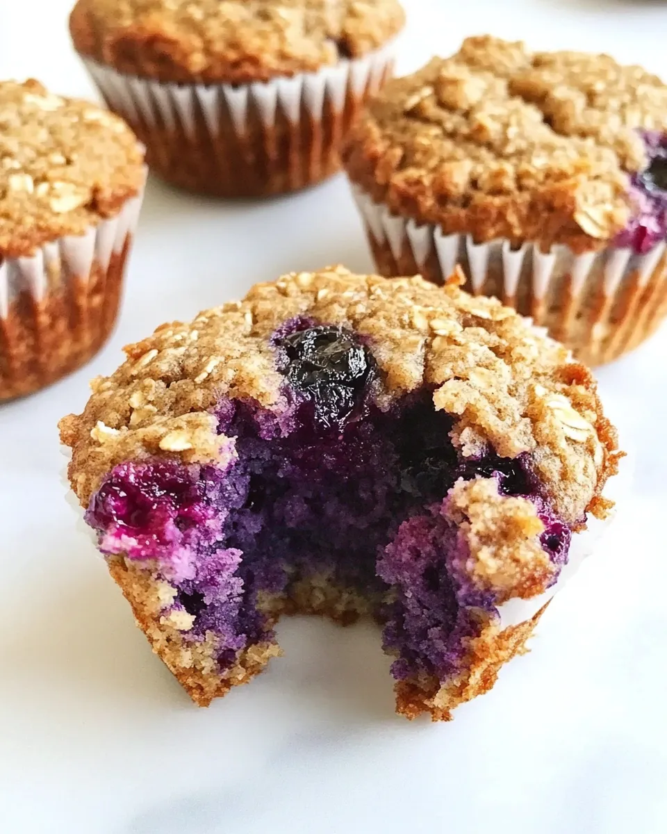 Classic Gluten-Free, Dairy-Free, Blueberry Oatmeal Muffins image