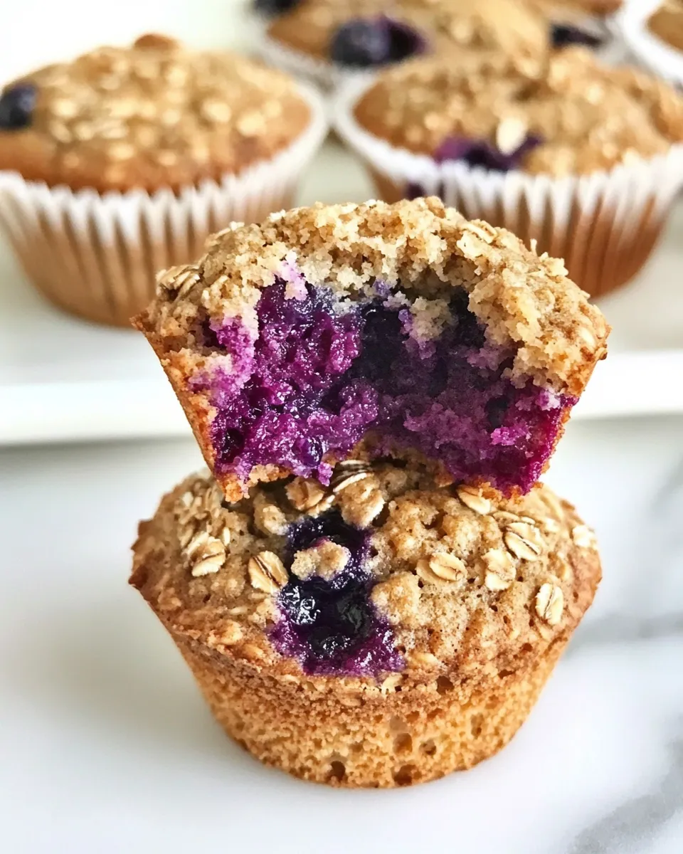 Delicious Gluten-Free, Dairy-Free, Blueberry Oatmeal Muffins dish photo
